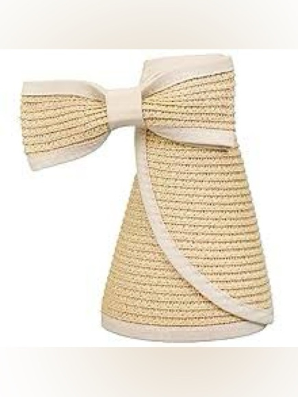 Violet & Brooks Cream Straw Visor Packable New with Tags Straw Hat